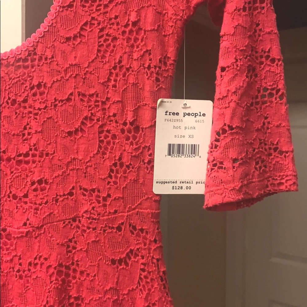 free people pink lace dress
